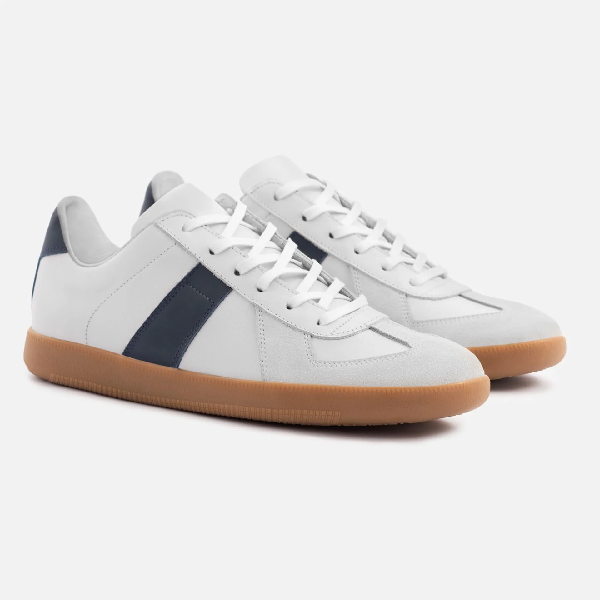 Morgen Trainers - Leather/Suede - Gum Sole - Men's - Image 6