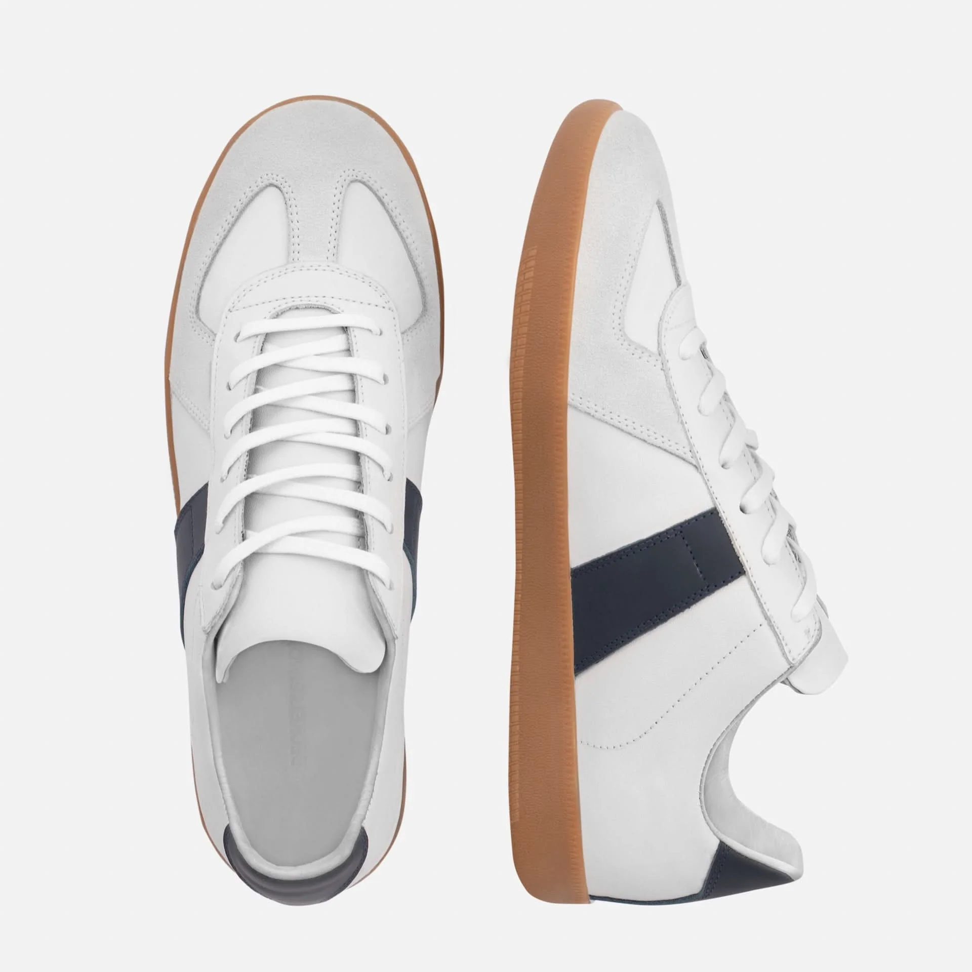 Morgen Trainers - Leather/Suede - Gum Sole - Men's - Image 9