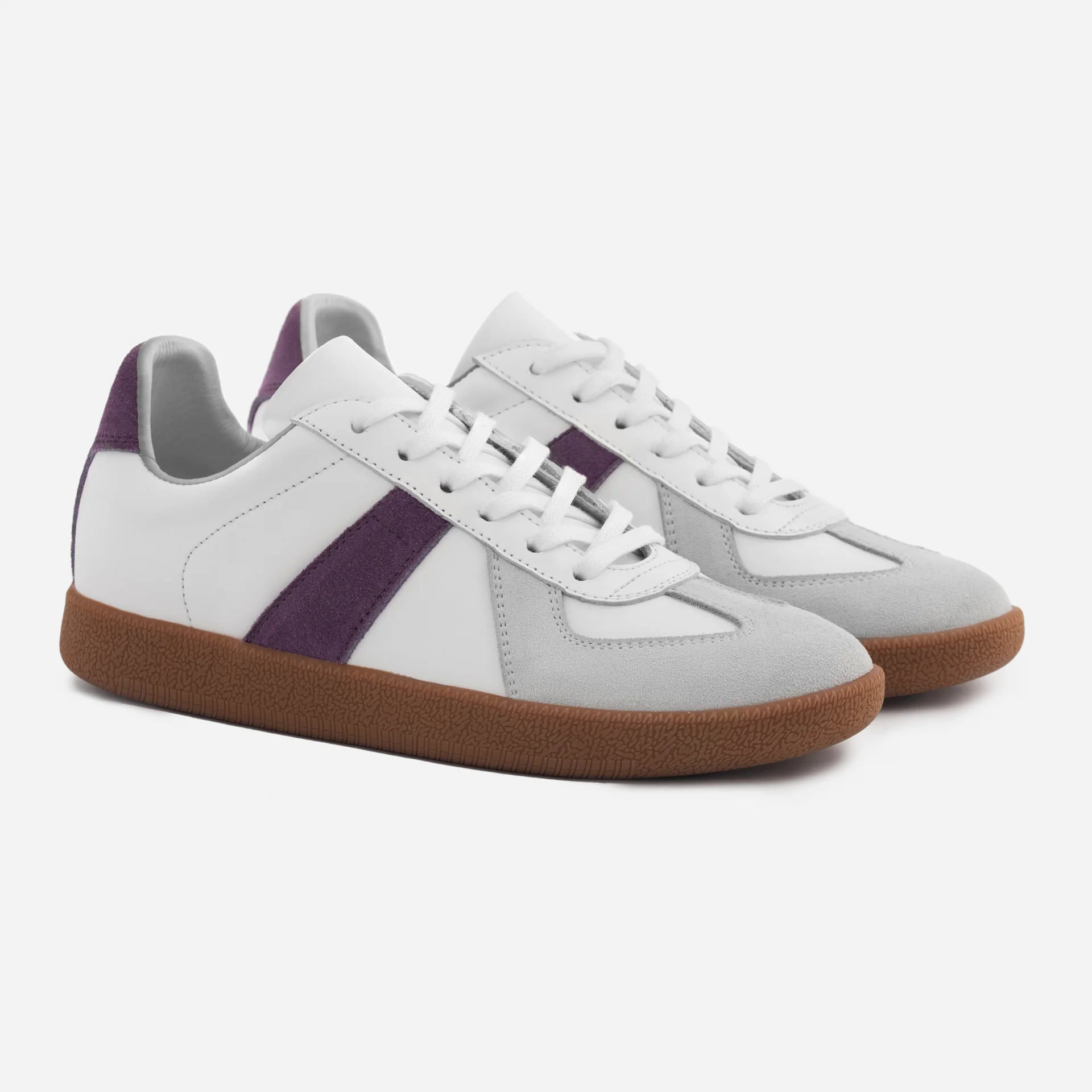 Morgen Trainers - Leather/Suede - Gum Sole - Women's - Image 21